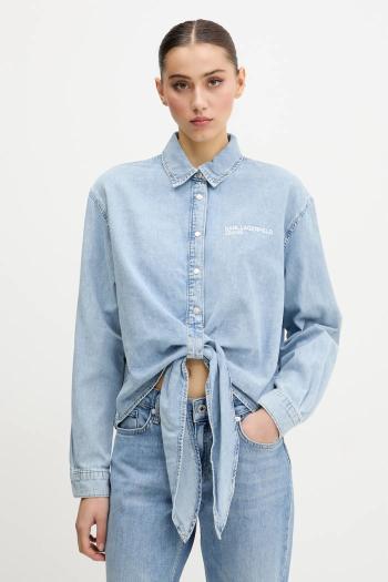 Bavlnená košeľa Karl Lagerfeld Jeans dámska, regular, s klasickým golierom, A2W11021