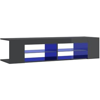 SHUMEE s osvetlením LED sivý s vysokým leskom 135 × 39 × 30 cm (804237)