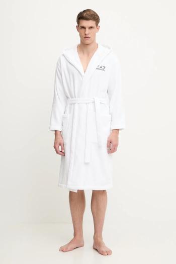 Bavlnený župan EA7 Emporio Armani biela farba, AF14014.7M000441