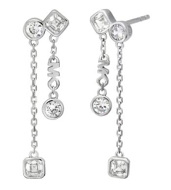 Michael Kors Luxusné strieborné náušnice s kryštálmi Brilliance Kors MKC1773040