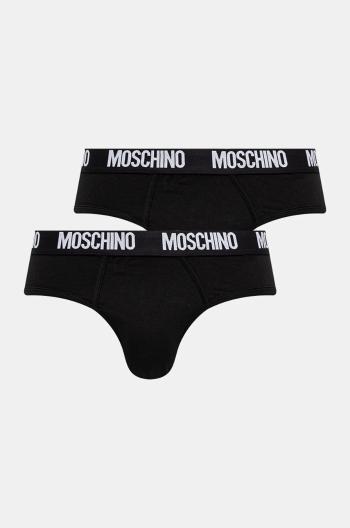 Slipy Moschino Underwear 2-pak pánske, čierna farba, 13884301