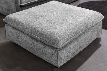 LuxD Dizajnová taburetka Eden 110 cm bouclé sivá 
