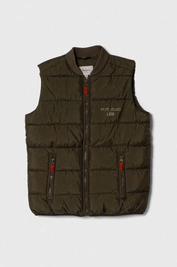 Detská vesta Pepe Jeans CAID zelená farba