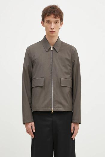 Vlnená bunda Paul Smith šedá farba, prechodná, M1R-031Z-N00041