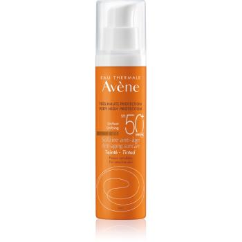 Avène Ochranný krém na tvár s protivráskovým účinkom SPF 50+ tónovaný (Anti-Aging Sun Care) 50 ml