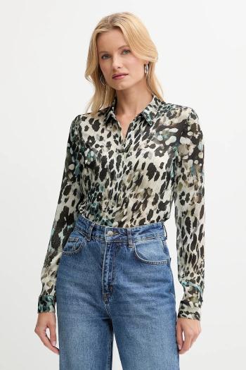 Košeľa Guess CLOUIS čierna farba, regular, s klasickým golierom, W5YH0X WDW82