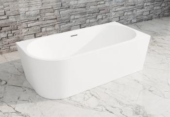 HOPA - Voľne stojaca vaňa AVITA NEW biela, so štrbinovým prepadom - Farba sifónu - Chróm, Rozmer vane - 170 × 80 cm, Spôsob prevedenia - Pravé VANAVN170P