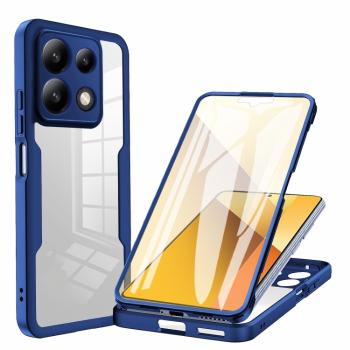 DUAL Obojstranný kryt s fóliou Xiaomi Redmi Note 13 5G modrý