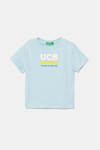 Detské bavlnené tričko United Colors of Benetton s potlačou, 3I1XG10JO