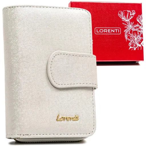 Kožená, elegantná dámska peňaženka na cvok a zips - Lorenti