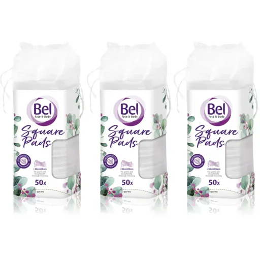 Bel Face & Body Square Pads odličovacie tampóny výhodné balenie 3x50 ks
