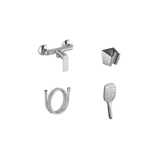 Sprchová batéria Ravak Classic so sprchovacím setom 150 mm čierna X07S118