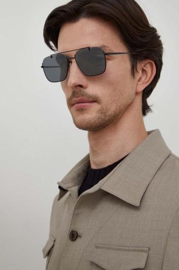 Slnečné okuliare Emporio Armani pánske, čierna farba