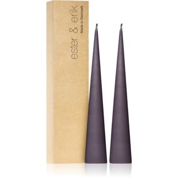 ester & erik cone candles muted mauve (no. 42) dekoratívna sviečka 2x25 cm