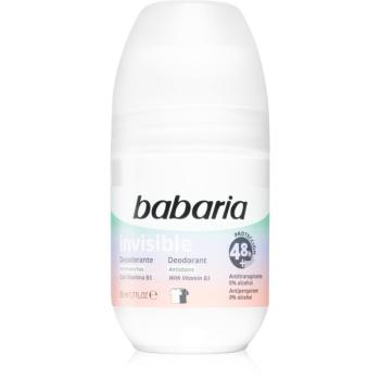 Babaria Deodorant Invisible antiperspirant roll-on proti bielym a žltým škvrnám 50 ml