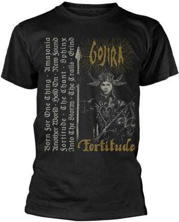 Gojira Tričko Fortitude Tracklist Unisex Black L