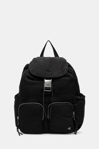 Ruksak Calvin Klein dámsky, čierna farba, malý, jednofarebný, LV04K3214G