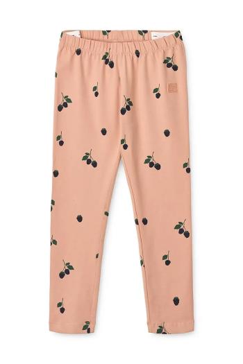 Detské legíny Liewood Marie Printed Leggings oranžová farba, vzorované, LW20359