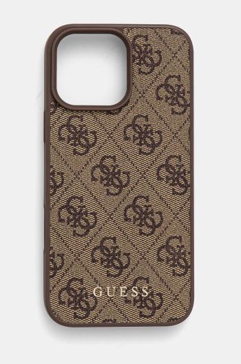 Puzdro na mobil Guess iPhone 16 Pro Max 6.9 hnedá farba, GUHCP16XG4GFBR