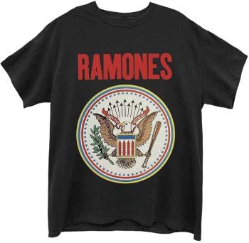 Ramones Tričko Full Colour Seal Unisex Black 2XL