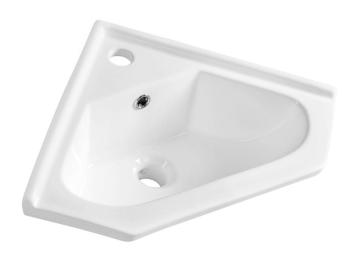 AQUALINE - Keramické umývadlo rohové 41x41 cm, na nábytok 1601-40