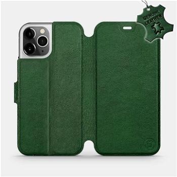 Flipové pouzdro na mobil Apple iPhone 12 Pro - Zelené - kožené -   Green Leather (5903516376377)