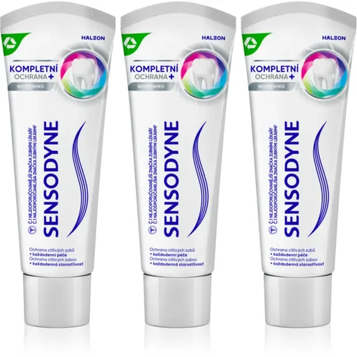 Sensodyne Complete Protection Whitening bieliaca zubná pasta 3x75 ml