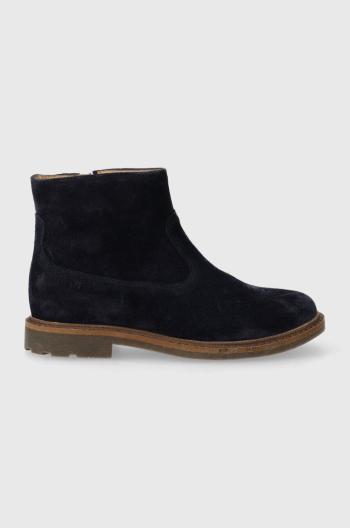 Detské semišové topánky Pom D'api SISTER BOOTS tmavomodrá farba