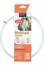Obojok LED transparentný BIVOUAK 30-60cm USB modrý Zolux