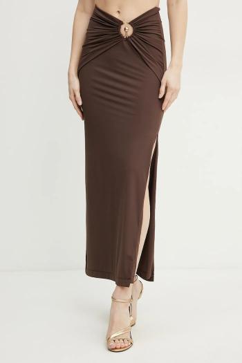 Sukňa Bardot NEVE hnedá farba, midi, puzdrová, 59024SB