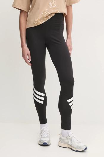 Legíny adidas Future Icons dámske, čierna farba, s potlačou, JE0215