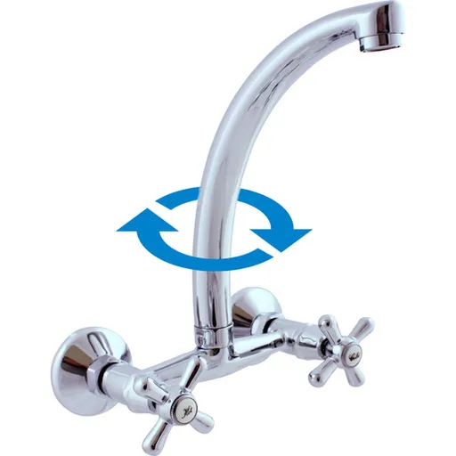 RAV SLEZÁK Morava drezová batéria s otočným ramienkom 100 mm chróm mk102.0/3 MK102.03