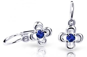 Cutie Jewellery Detské náušnice z bieleho zlata C2013-10-X-2 modrá