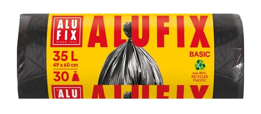 ALUFIX - Vrecia na odpad 35L, 30ks čierne, 49x60cm