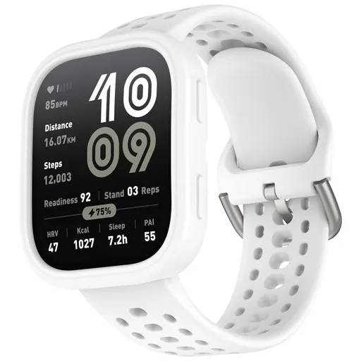 PROTEMIO COVER SET Remienok + obal na hodinky Amazfit Bip 6 biely