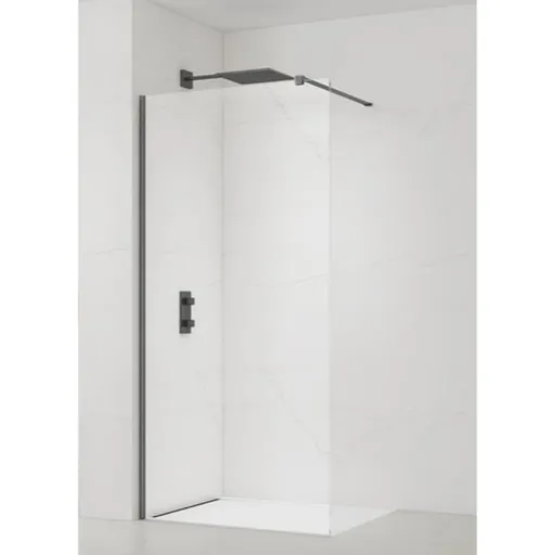 Sprchová zástena Walk-in 100 cm SAT vo farbe profilu PVD Gun metal SATBWI100PRGM