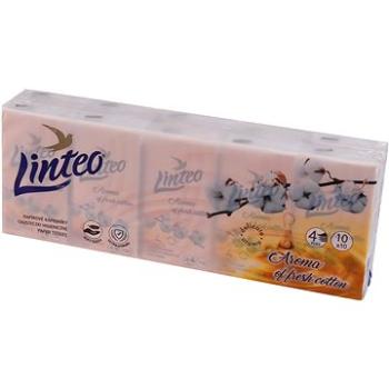 LINTEO Papierové vreckovky so sviežou vôňou bavlny, 4-vrstvové (10× 10 ks) (8595686300930)