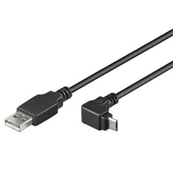 PremiumCord Kábel micro USB 2.0, AB, 90 °, 3m