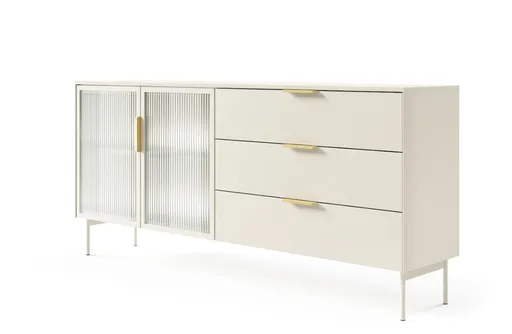 ArtLas Komoda NAIRE 2D3S s LED osvetlením | cashmere