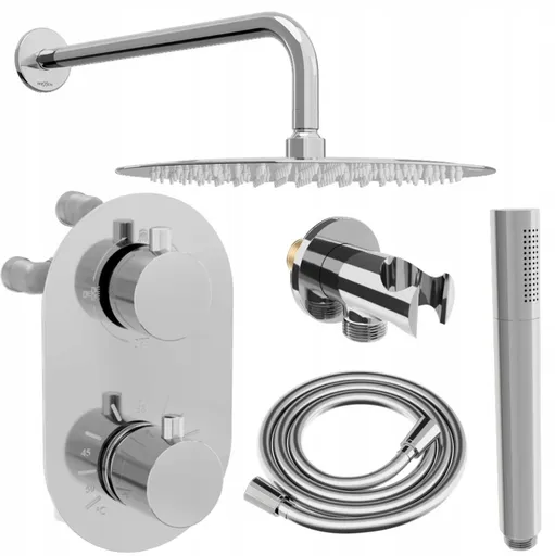 MEXEN/S MEXEN/S - Kai DR70 podomietkový sprchový SET + slim sprcha 25, chróm 77602DR7025-00