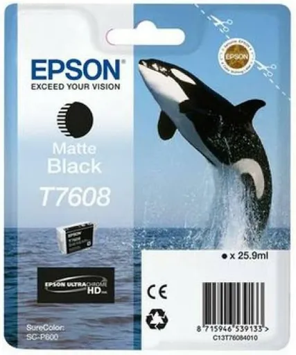 Epson T7608 C13T76084N10 matne čierna (matte black) originálna cartridge