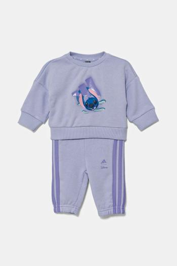 Detská tepláková súprava adidas fialová farba, JF3633
