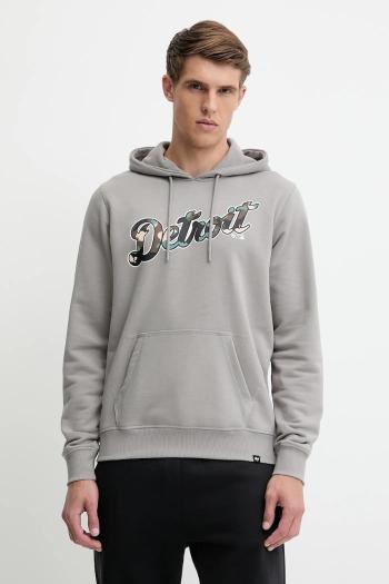 Mikina 47 brand MLB Detroit Tigers šedá farba, s kapucňou, s potlačou, BB009PMLKYH646046WY