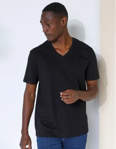 Tričko s výstrihom do V a krátkymi rukávmi