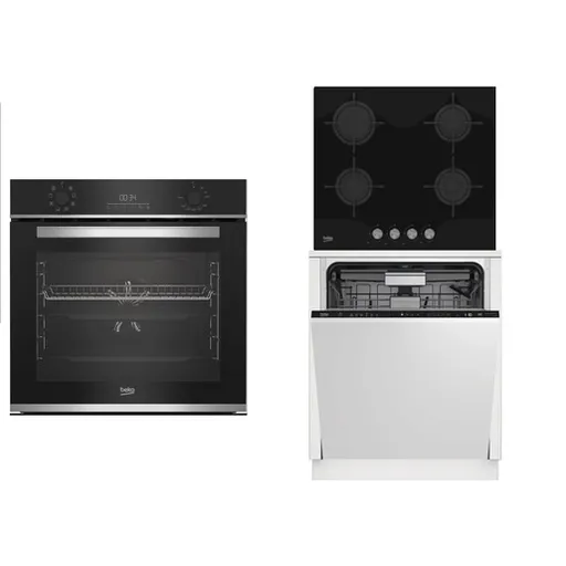 Set spotrebičov Beko s umývačkou, BBIM13300X + HILG64220S + BDIN36530