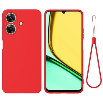 RUBBER Ochranný kryt pre Realme Note 60 červený
