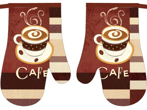 MAKRO - Chňapka kuchynská COFFEE II s magnetom 2ks, dekor CAFE