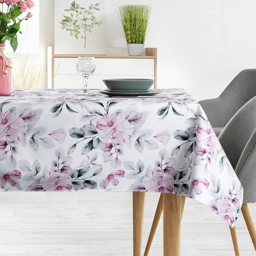 ArtFir Záhradný obrus GARDEN 30G | biela/ružová 140 x 220 cm