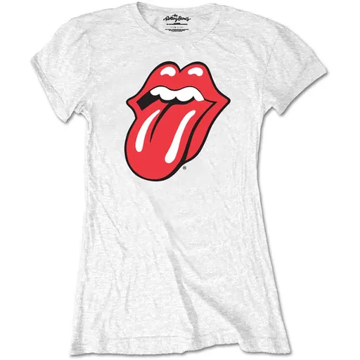 The Rolling Stones tričko Classic Tongue Biela S