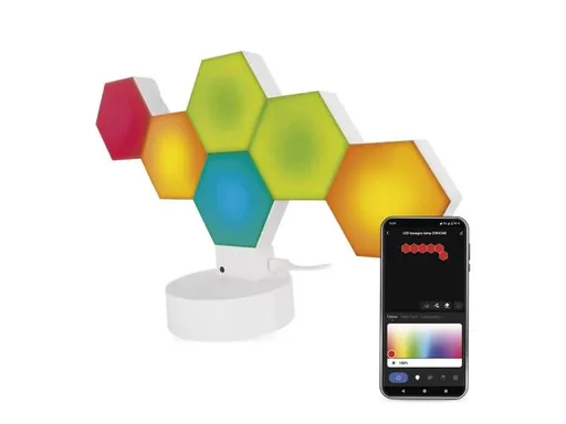 Smart stolná lampa EMOS ZIW426R Hexagon WiFi Tuya